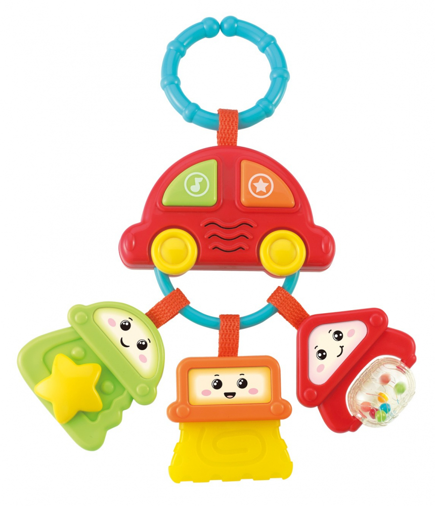 Zornaitoare masinuta cu 3 chei pentru bebelusi, winfun, varsta de la 3 luni la 2 ani [2]