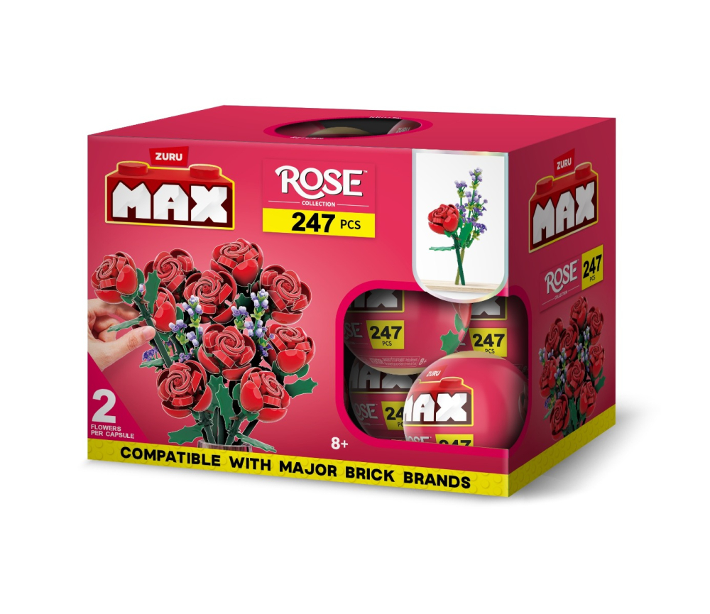 Zuru Max - Set de constructie, Colectie de trandafiri copii varsta 3 ani + [2]