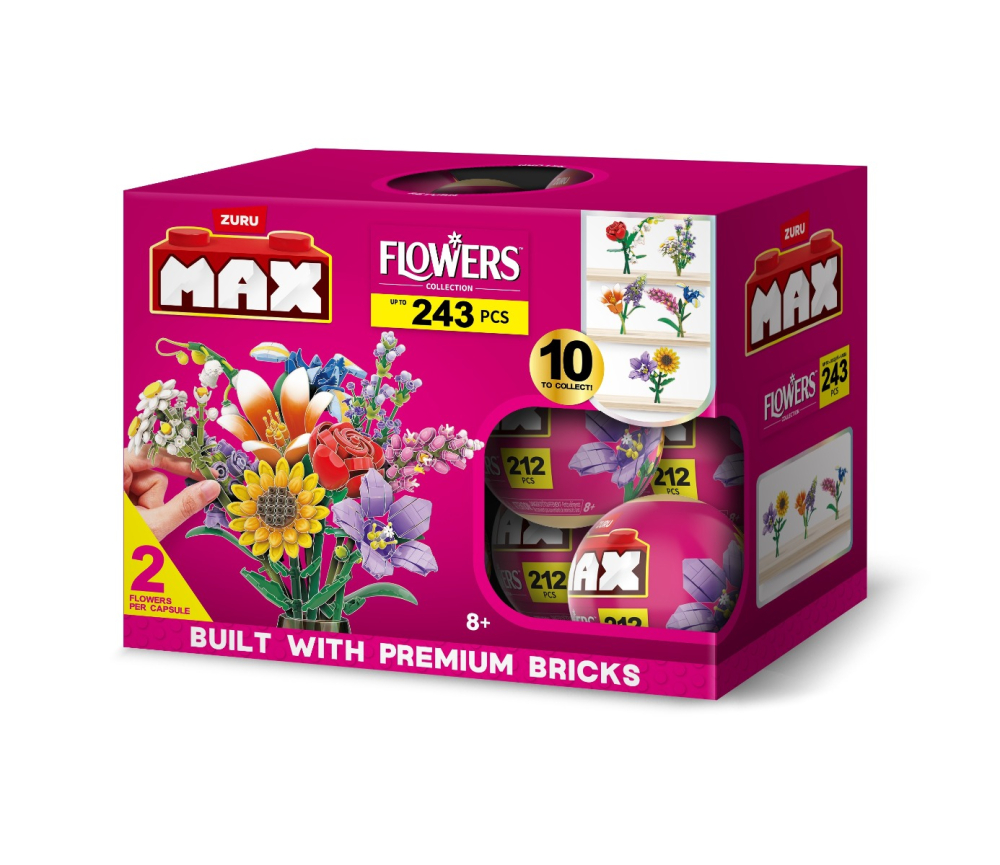 Zuru Max - Set de constructie, Flori de gradina, diverse modele copii varsta 3 ani + [2]