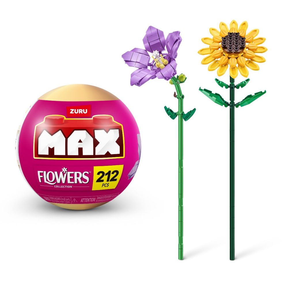 Zuru Max - Set de constructie, Flori de gradina, diverse modele copii varsta 3 ani + [7]