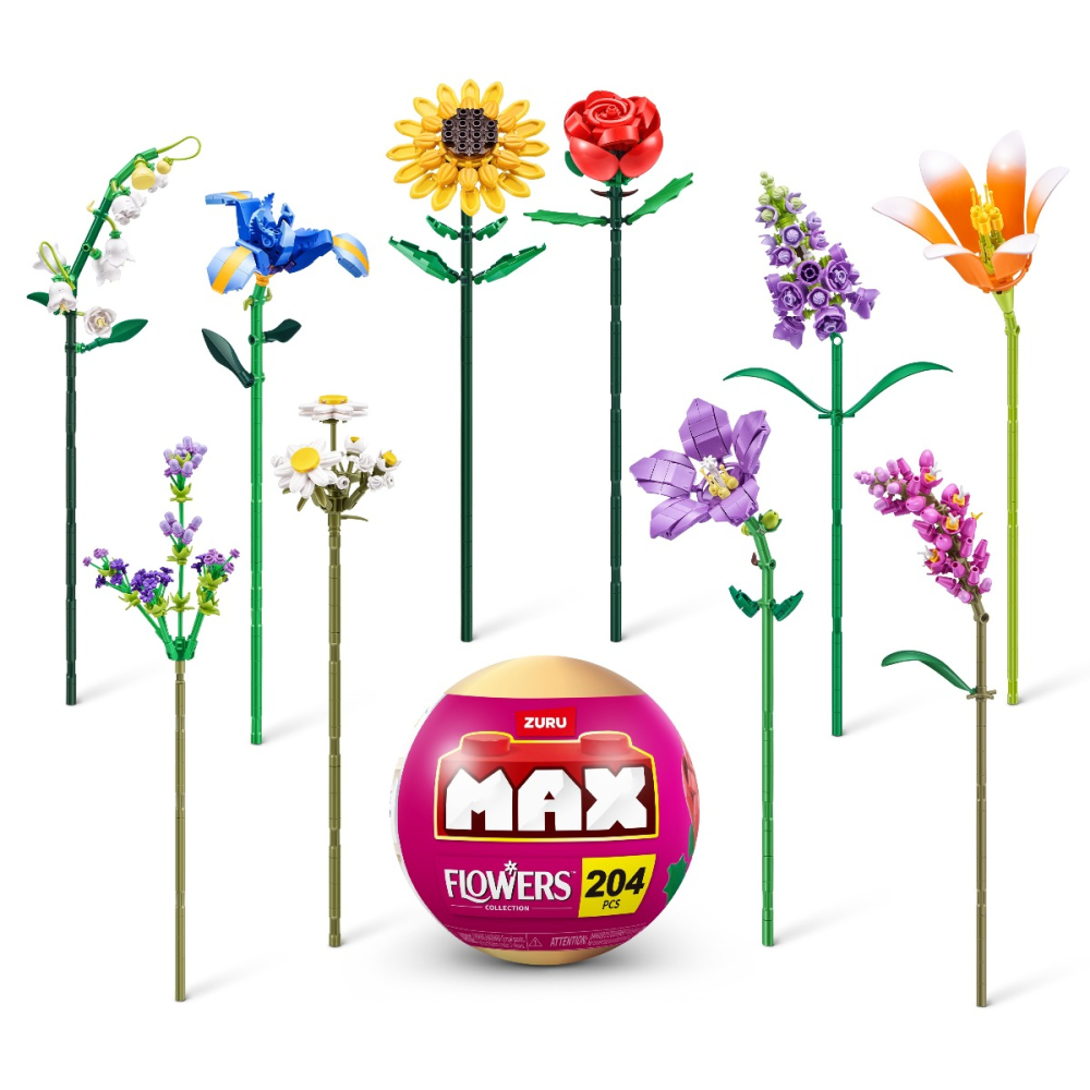Zuru Max - Set de constructie, Flori de gradina, diverse modele copii varsta 3 ani + [1]