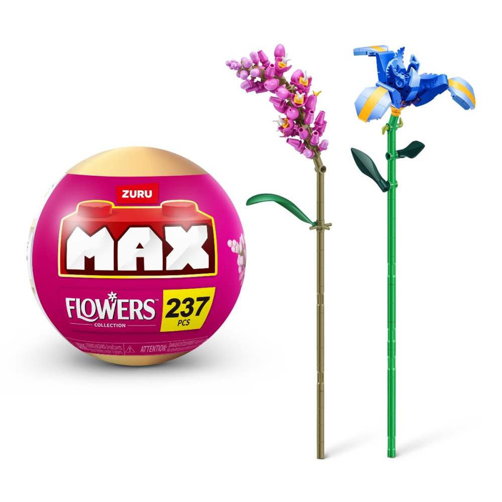 Zuru Max - Set de constructie, Flori de gradina, diverse modele copii varsta 3 ani + [5]