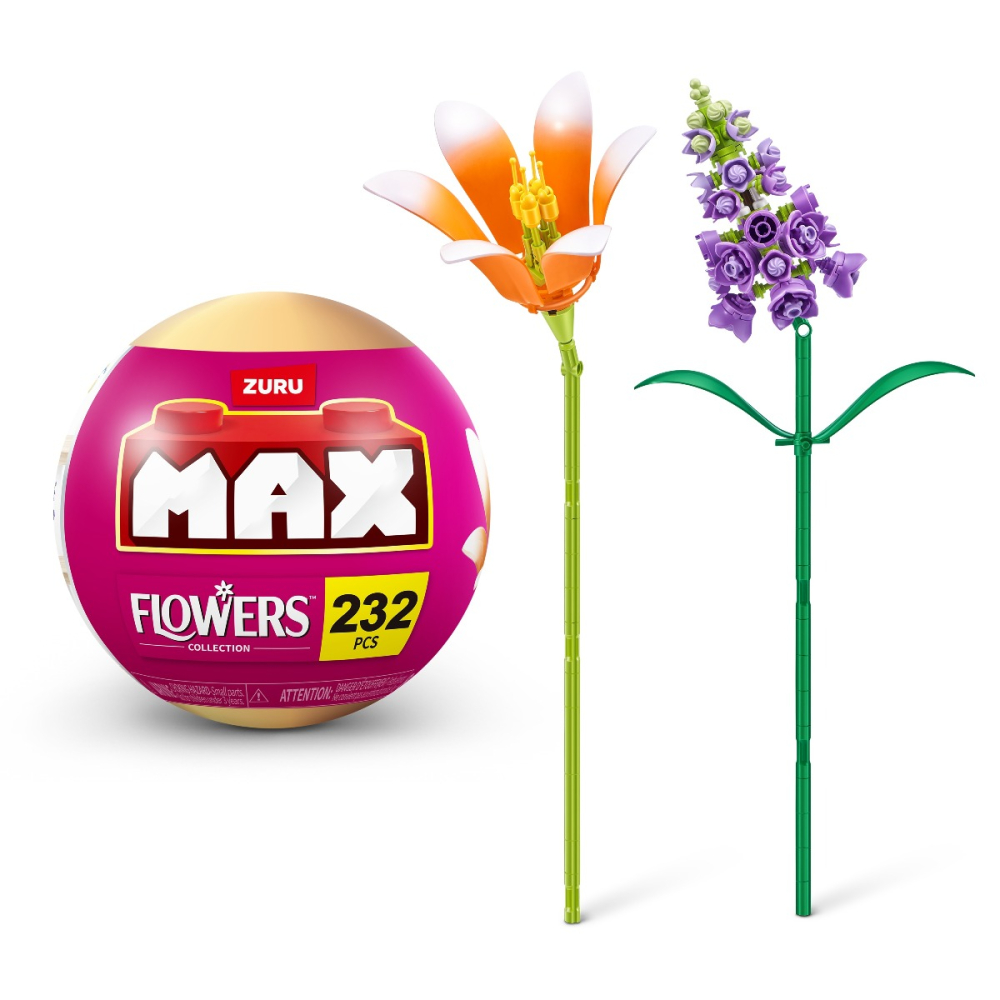 Zuru Max - Set de constructie, Flori de gradina, diverse modele copii varsta 3 ani + [6]