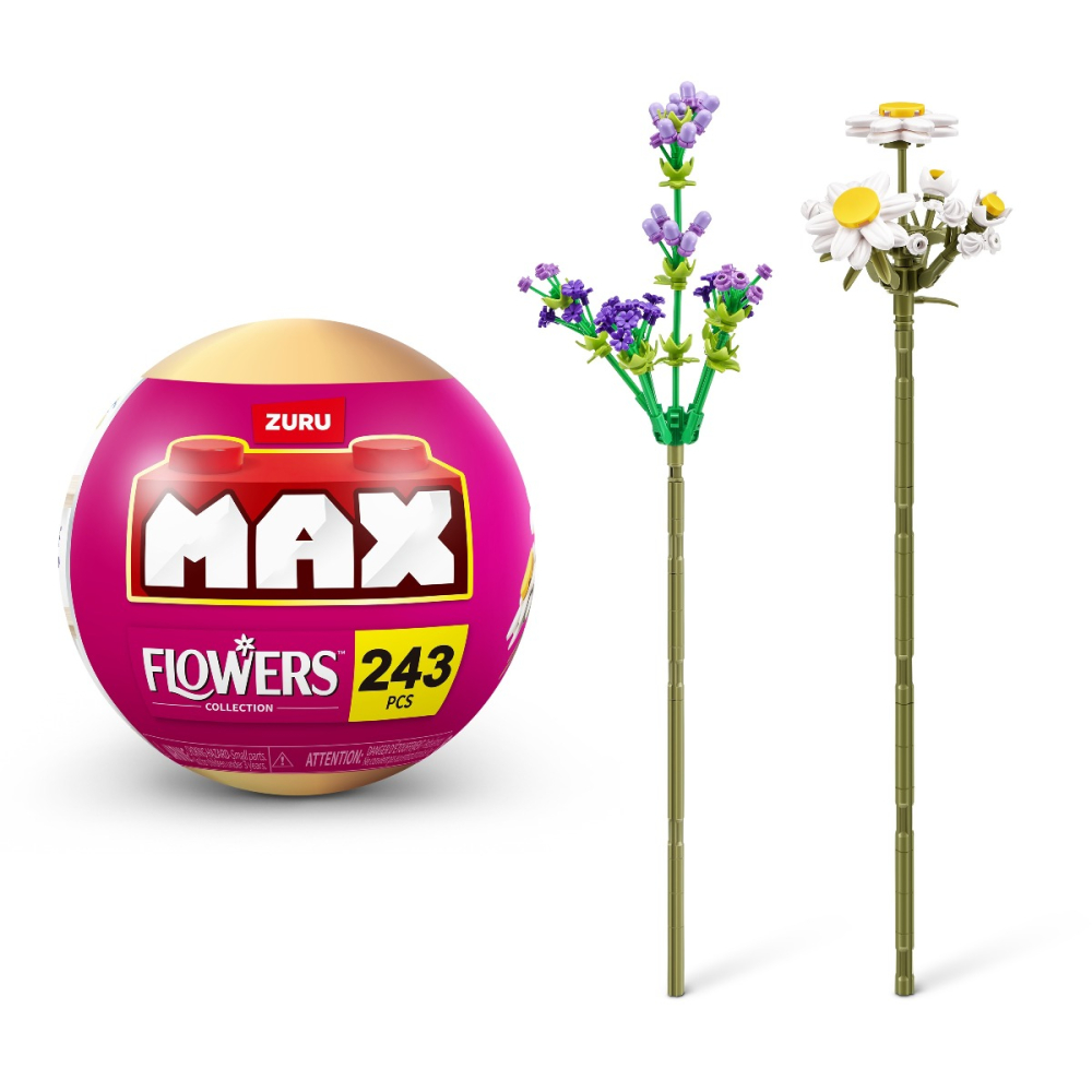 Zuru Max - Set de constructie, Flori de gradina, diverse modele copii varsta 3 ani + [4]