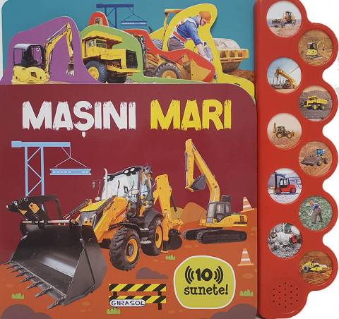 Cărți cu animale - 10 sunete - Masini mari