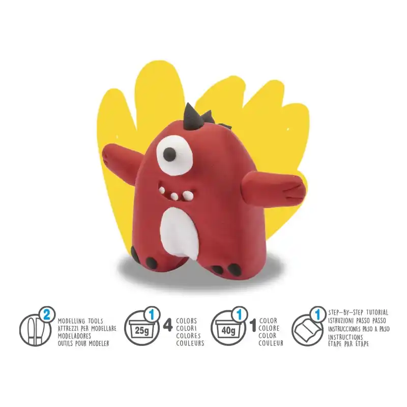 Pachet 3 x Plastilina moale Carioca Modelight PlayBox DiY [1]