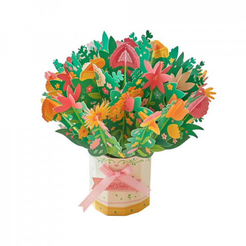 Lichidare stoc - Totul la 9.90 Lei - Buchet de flori, din hartie, set de creatie pentru copii tip origami, diy