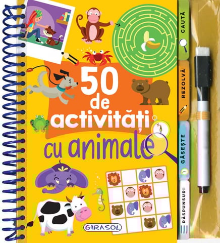 Cărți Educative, Activități - 50 de activitati cu animale