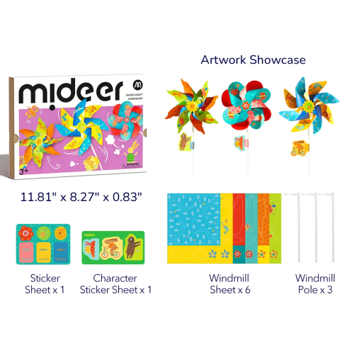 Set creativ Mideer Regatul moristilor, 6 foi si 3 tije, 3+ ani [4]