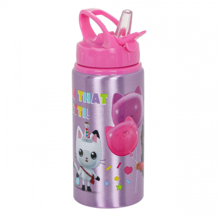 Caserole Sandwich si Sticle Apa - Sticle Apa Copii, Gradinita si Scoala, 500 ml, cu Pai, Pisici si Unicorn
