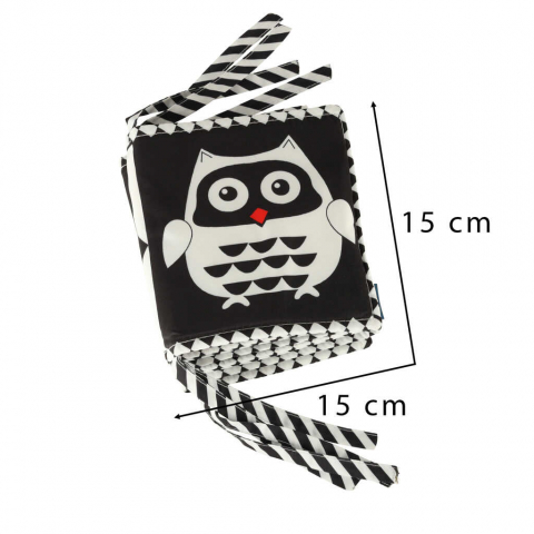 Carte Senzoriala Bebelusi cu Imagini Alb-Negru si Protectie Patut [8]