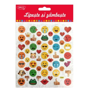 Art & Craft si Artizanat - Abtibild - ab025 smiley face lipeste si zambeste daco