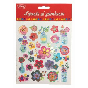 Art & Craft si Artizanat - Abtibild - ab060 flori lipeste si zambeste daco 3 buc