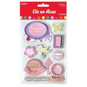 Art & Craft si Artizanat - Abtibild - ab062 vie en rose daco 3 buc