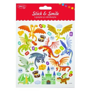 Art & Craft si Artizanat - Abtibild - ab070 dragoni lipeste si zambeste daco 3 buc