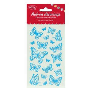 Art & Craft si Artizanat - Abtibild - ab108 fluturi desene transferabile met. daco 3 buc