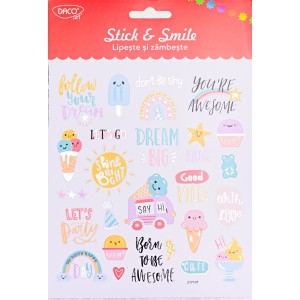 Art & Craft si Artizanat - Abtibild - ab155 good vibes lipeste si zambeste daco 3 buc
