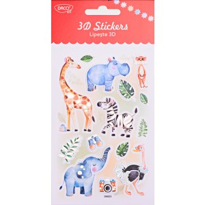Art & Craft si Artizanat - Abtibild - ab162 zoo lipeste 3d daco 3 buc