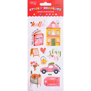 Art & Craft si Artizanat - Abtibild - ab164 stay cosy lipeste si decoreaza daco 3 buc