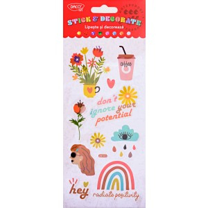 Art & Craft si Artizanat - Abtibild - ab165 positivity lipeste si decoreaza daco 3 buc
