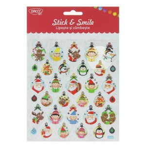 Art & Craft si Artizanat - Abtibild - ab608 globuri lipeste si zambeste daco 3 buc