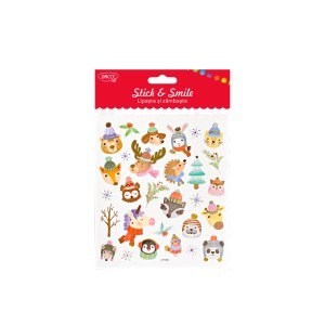 Art & Craft si Artizanat - Abtibild - ab628 animale iarna lipeste si zambeste daco 3 buc
