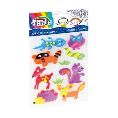 Art & Craft si Artizanat - Abtibilduri - animale, 25-65mm, gumat, set 10 buc, Fiorello, GR-NP133 / 170-2387