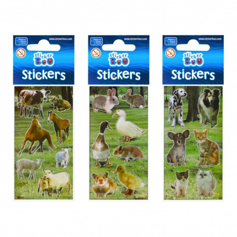 Art & Craft si Artizanat - Abtibilduri - animale domestice, set 6-7 buc, Sticker Boo, 382529