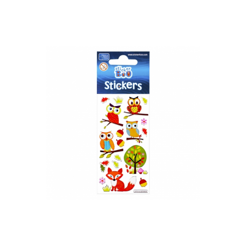 Abtibilduri - animalute padure, set 17 buc, Sticker Boo, 382525 [3]