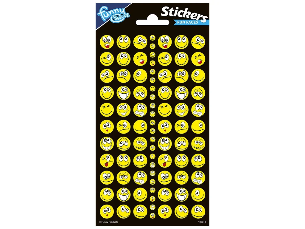 Art & Craft si Artizanat - Abtibilduri Crazy Yellow Faces Twinkle, Totum