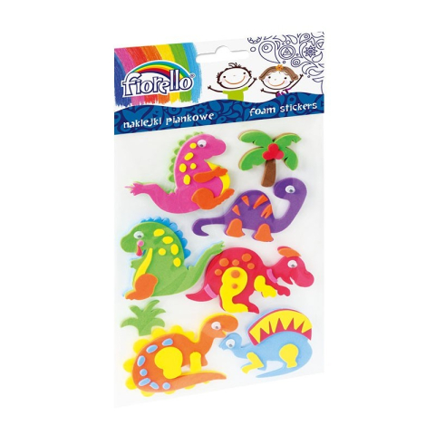 Art & Craft si Artizanat - Abtibilduri - dinozauri, 25-70mm, gumat, set 8 buc, Fiorello, GR-NP130 / 170-2386