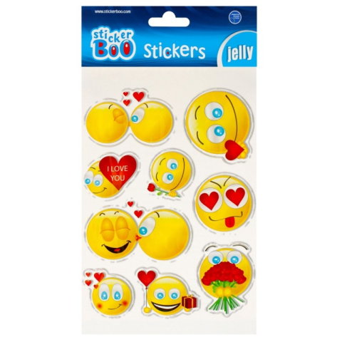 Art & Craft si Artizanat - Abtibilduri - fete zambarete mari, set 9 buc, Sticker Boo, 493720
