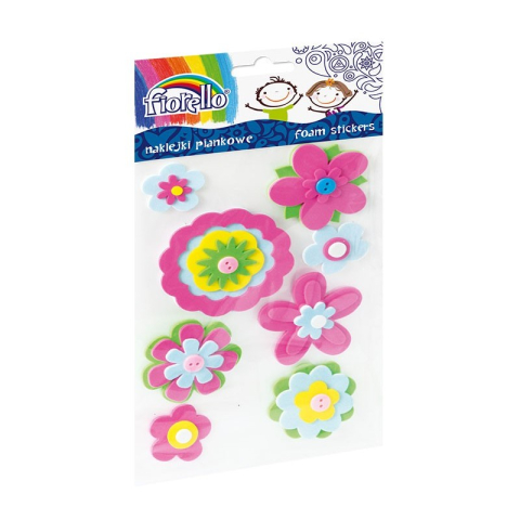 Art & Craft si Artizanat - Abtibilduri - flori, 30-65mm, gumat, set 8 buc, Fiorello, GR-NP290 / 170-2388