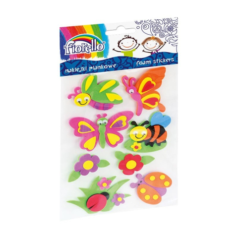 Art & Craft si Artizanat - Abtibilduri - fluturi, flori, 28-70mm, gumat, set 8 buc, Fiorello, GR-NP128 / 170-2384