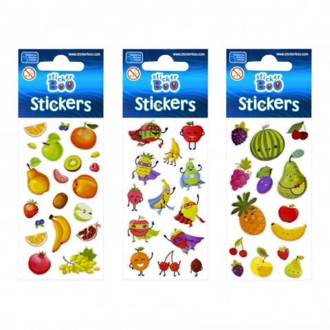 Art & Craft si Artizanat - Abtibilduri - fructe, set 14-20 buc, Sticker Boo, 471543