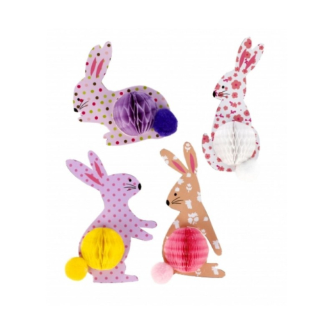 Abtibilduri - iepurasi Paste 10x17cm, Craft with Fun, 531801, set 4 buc [1]