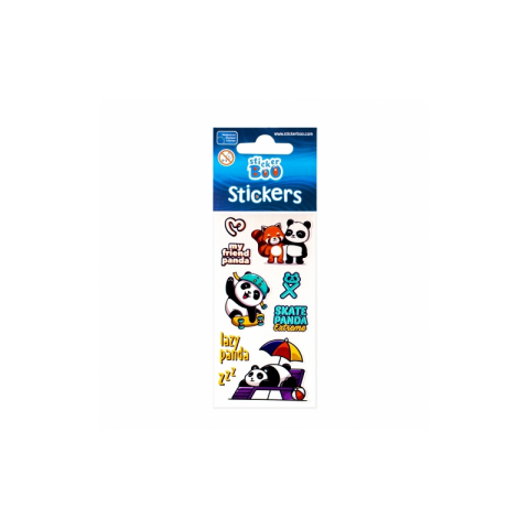 Abtibilduri - lenes, lama, panda, set 9-10 buc, Sticker Boo, 471544 [1]