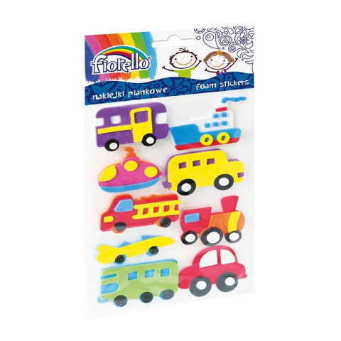 Art & Craft si Artizanat - Abtibilduri - masini, 45-56mm, gumat, set 9 buc, Fiorello, GR-NP129 / 170-2385