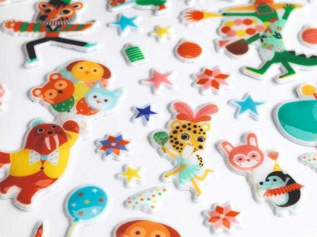126 Abtibilduri moi, in relief, Puffy party, Djeco [1]