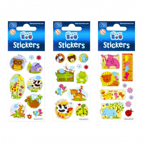 Art & Craft si Artizanat - Abtibilduri - pasari, animalute, set 10-11 buc, Sticker Boo, 382533