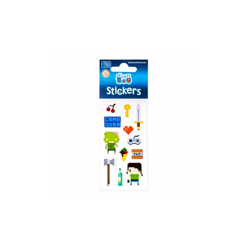 Abtibilduri - pixel, set 12 buc, Sticker Boo, 471545 [2]