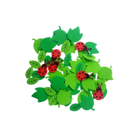 Stickere, Abțibilduri, Autocolante - Abtibilduri - pom, buburuze, 8g, buretat, Colorarte, 3361