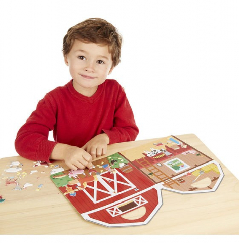 Stickere, Abțibilduri, Autocolante - Abtibilduri pufoase La ferma Melissa and Doug
