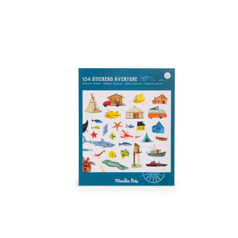 Art & Craft si Artizanat - Abtibilduri repozitionabile Explorator, Moulin Roty Baiat, Fata, varsta 3 - 6 ani, 6 - 9 ani