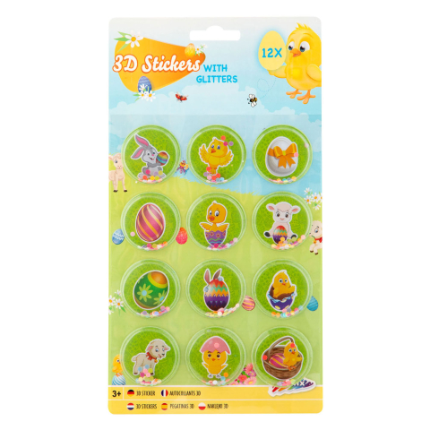Art & Craft si Artizanat - Abtibilduri sclipici 12 piese Paste, Grafix 12/cutie