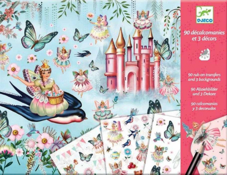 Art & Craft si Artizanat - Abtibilduri si fundaluri, Taramul fermecat, Djeco, varsta 3 - 6, 6 - 9 ani, Fata