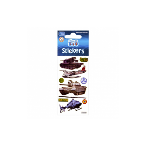 Abtibilduri - vehicule militare, set 9-10 buc, Sticker Boo, 225022 [1]