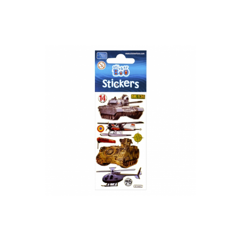 Abtibilduri - vehicule militare, set 9-10 buc, Sticker Boo, 225022 [3]