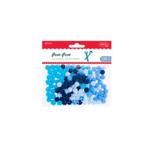 Art & Craft si Artizanat - Accesorii craft - ad053 pom-pom albastru degrade daco
