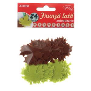 Art & Craft si Artizanat - Accesorii craft - ad060 frunza lata autoadeziva pasla 6 buc